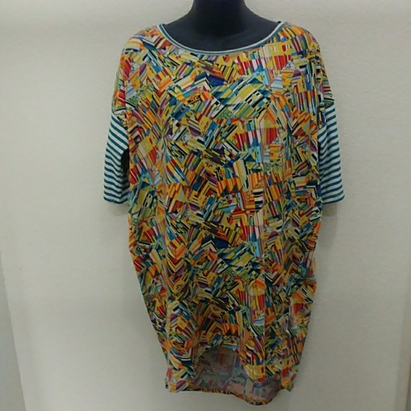 LulaRoe Multicolored Printed Irma Top - Picture 2 of 8